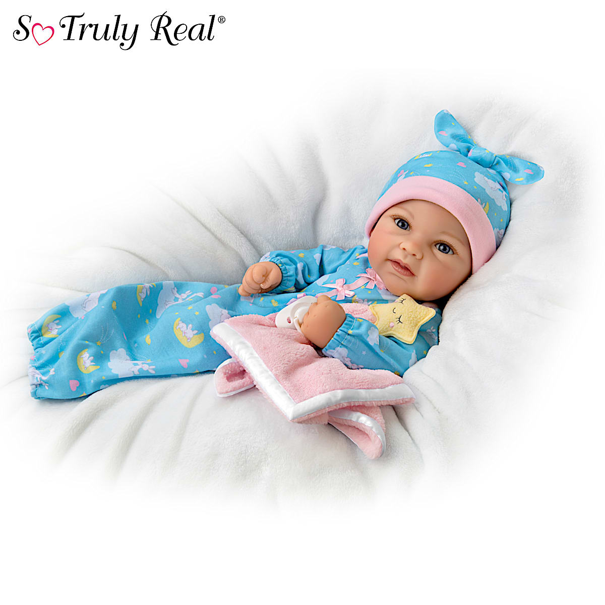 So Truly Real Ready For Bed Rylee Lifelike Baby Doll Featuring A Bunny